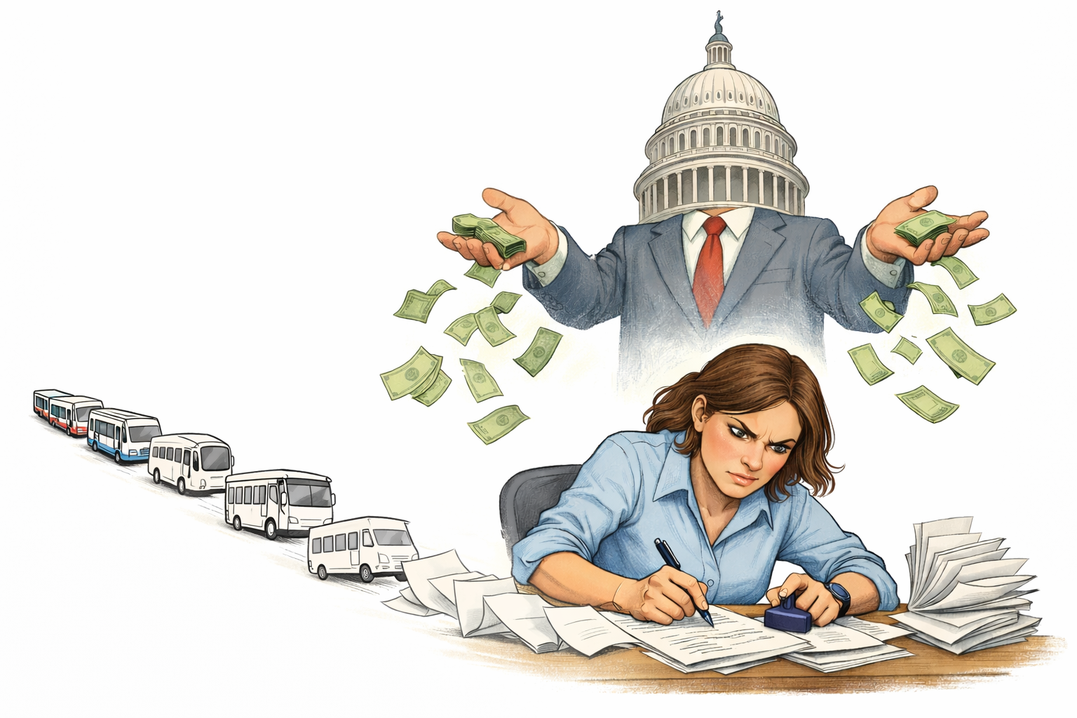 Where Did the Money Go — Illustration